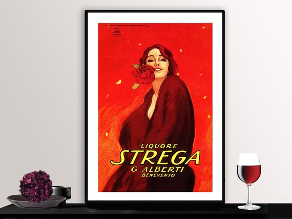 Liquore Strega Vintage Fooddrink Poster Poster Paper Or Print Gift Idea Wall Decor