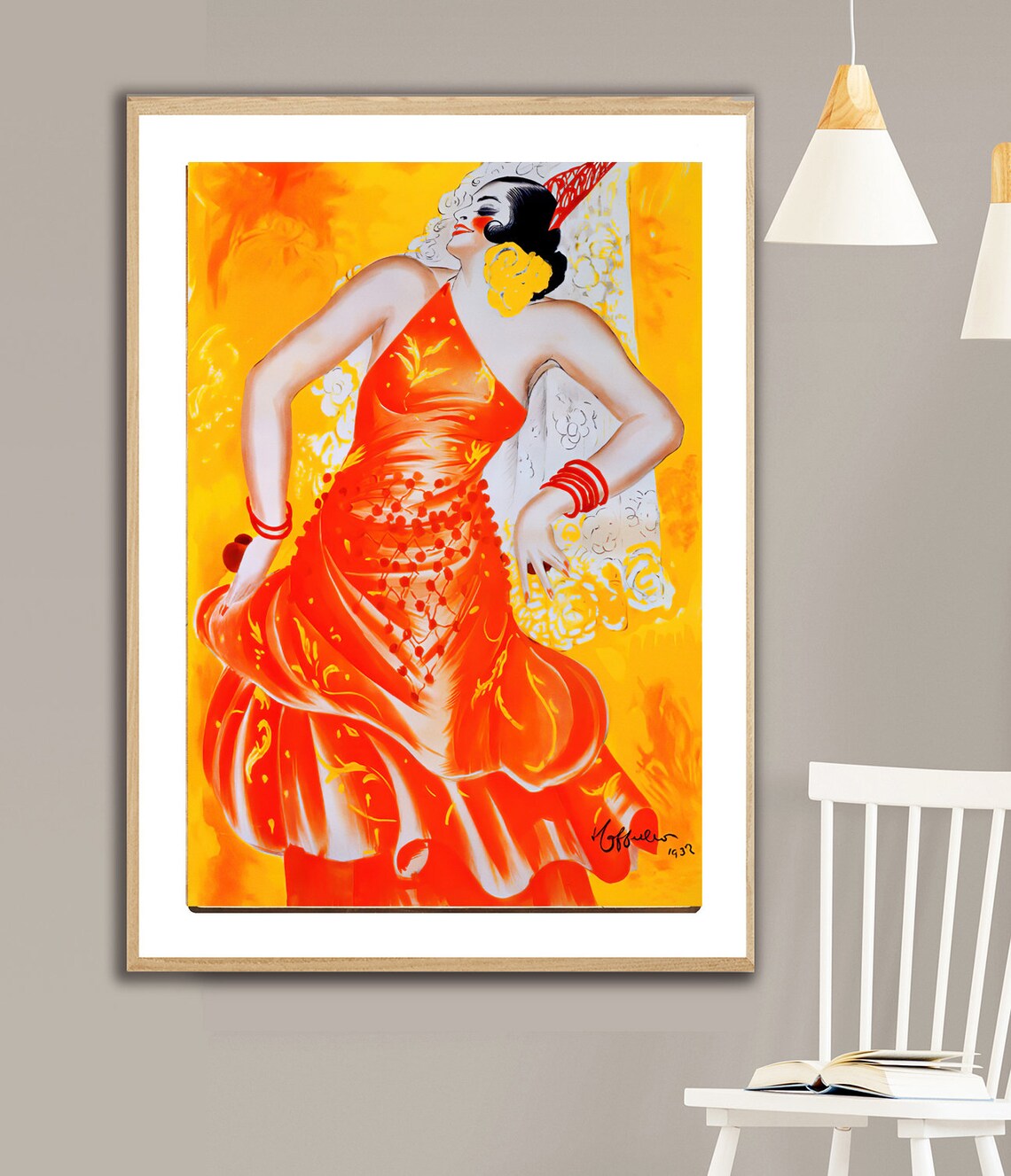 Spanish Dancer Woman Vintage Dance Poster