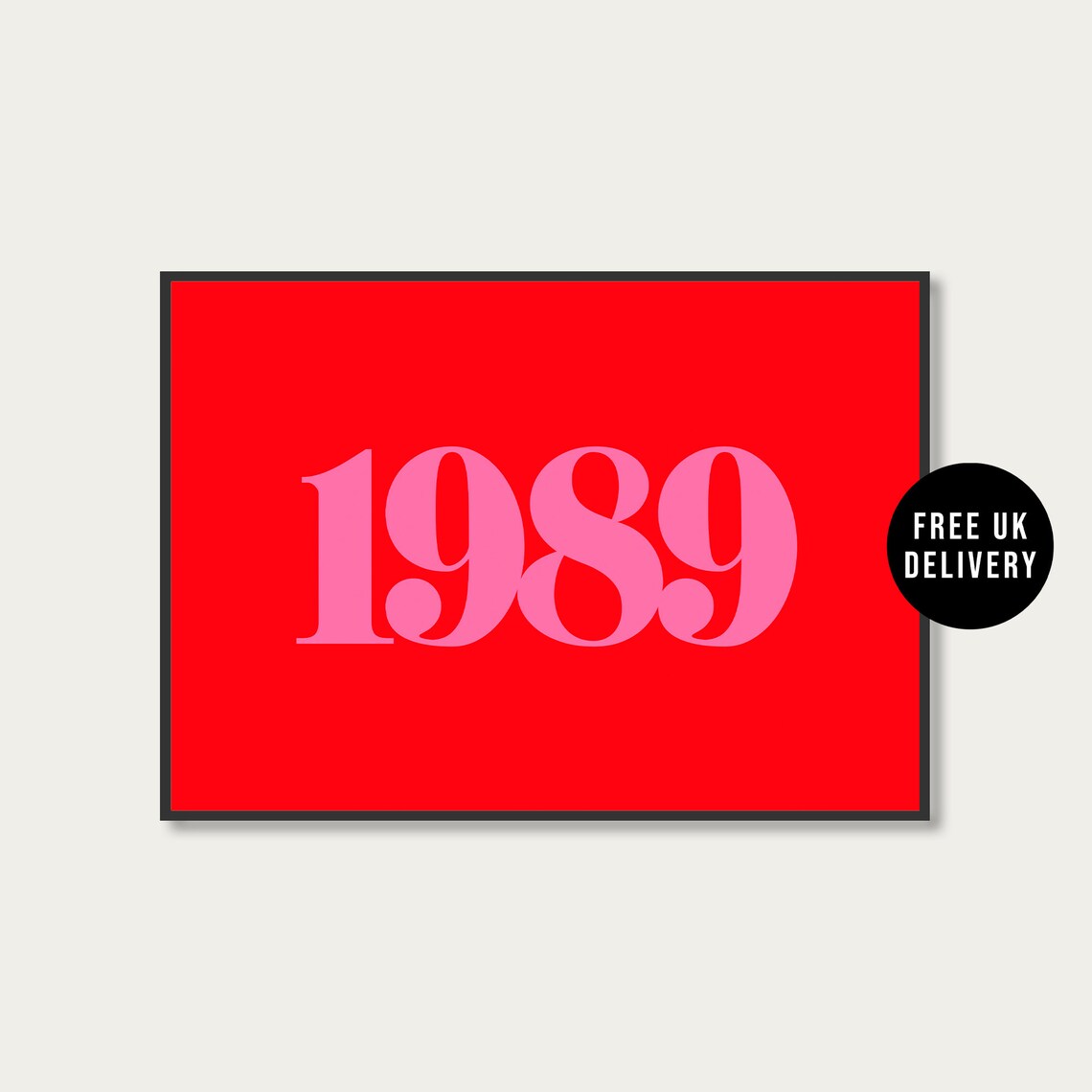 Personalized Year Typography Art Print, Anniversary