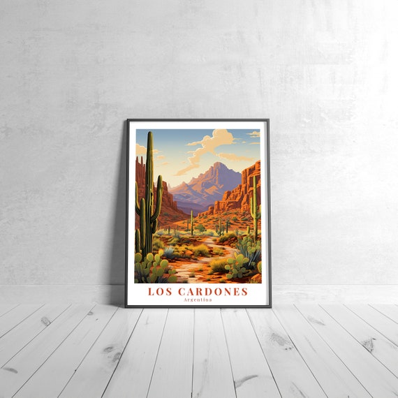 Los Cardones Vintage Travel Poster, Argentina