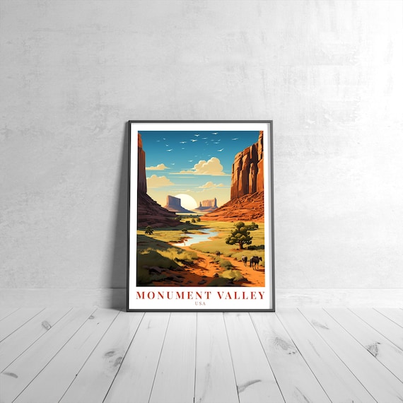 Monument Valley Vintage Travel Poster