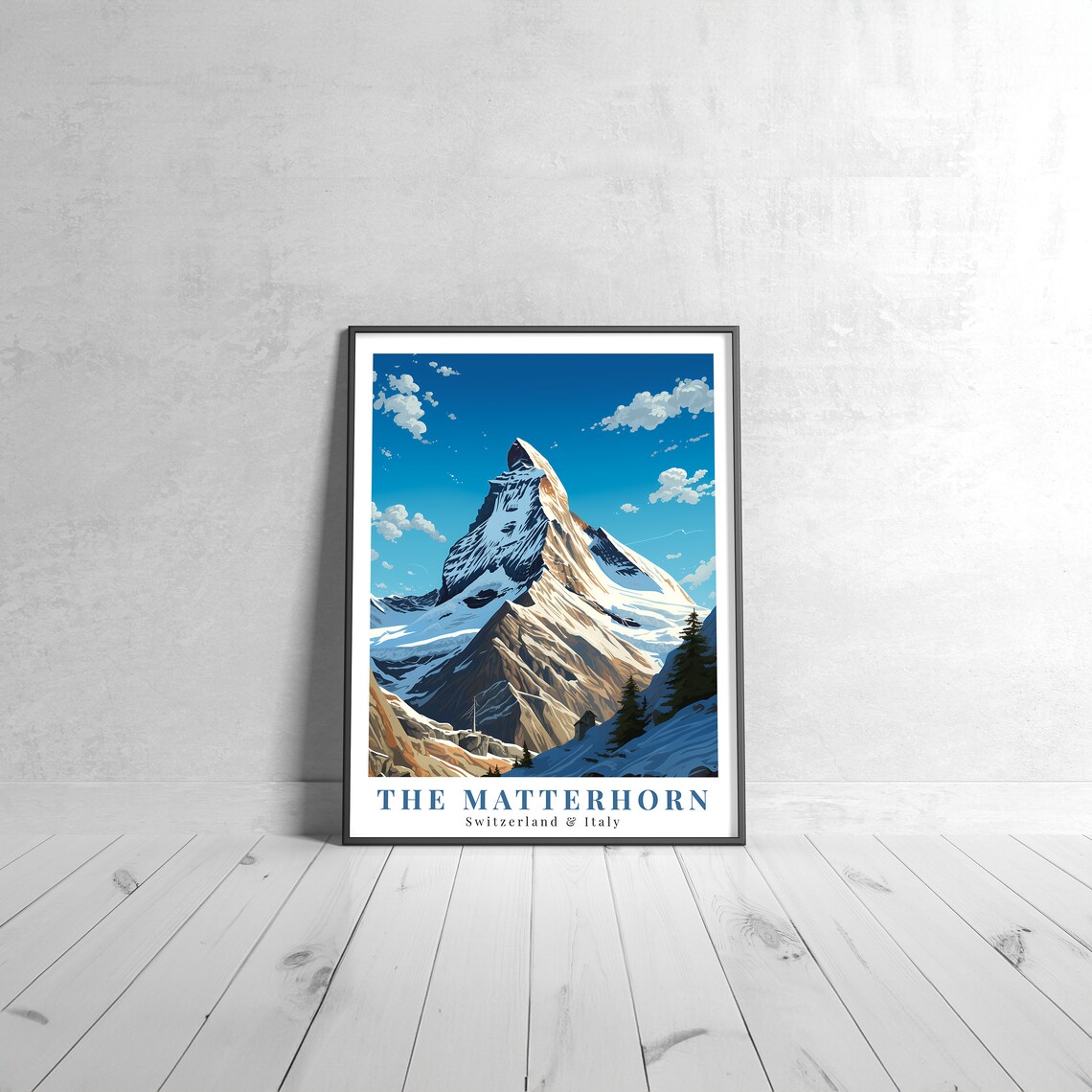 The Matterhorn Switzerland And Italy Alpine Peak Travel Poster Art