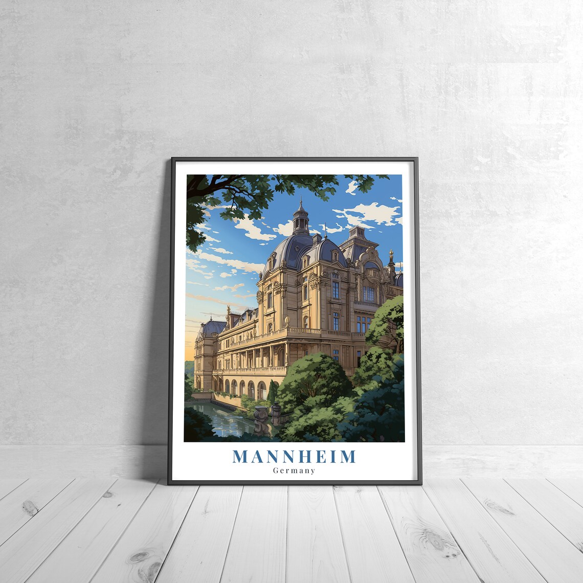Mannheim Vintage Travel Poster, Germany Art Print