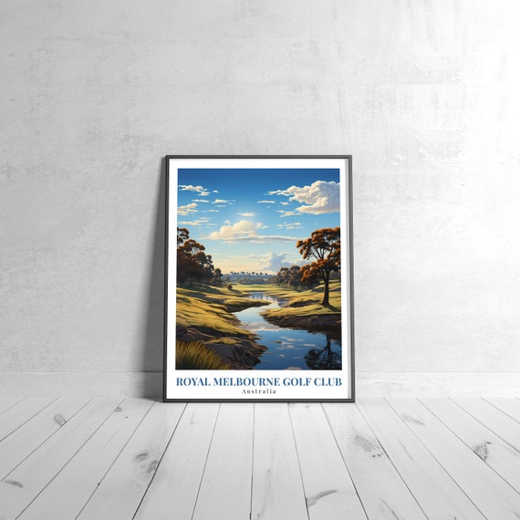 Royal Melbourne Golf Club Vintage Travel Poster Retro Australia Art Print Colorful Home Decor Wall Unique Gift