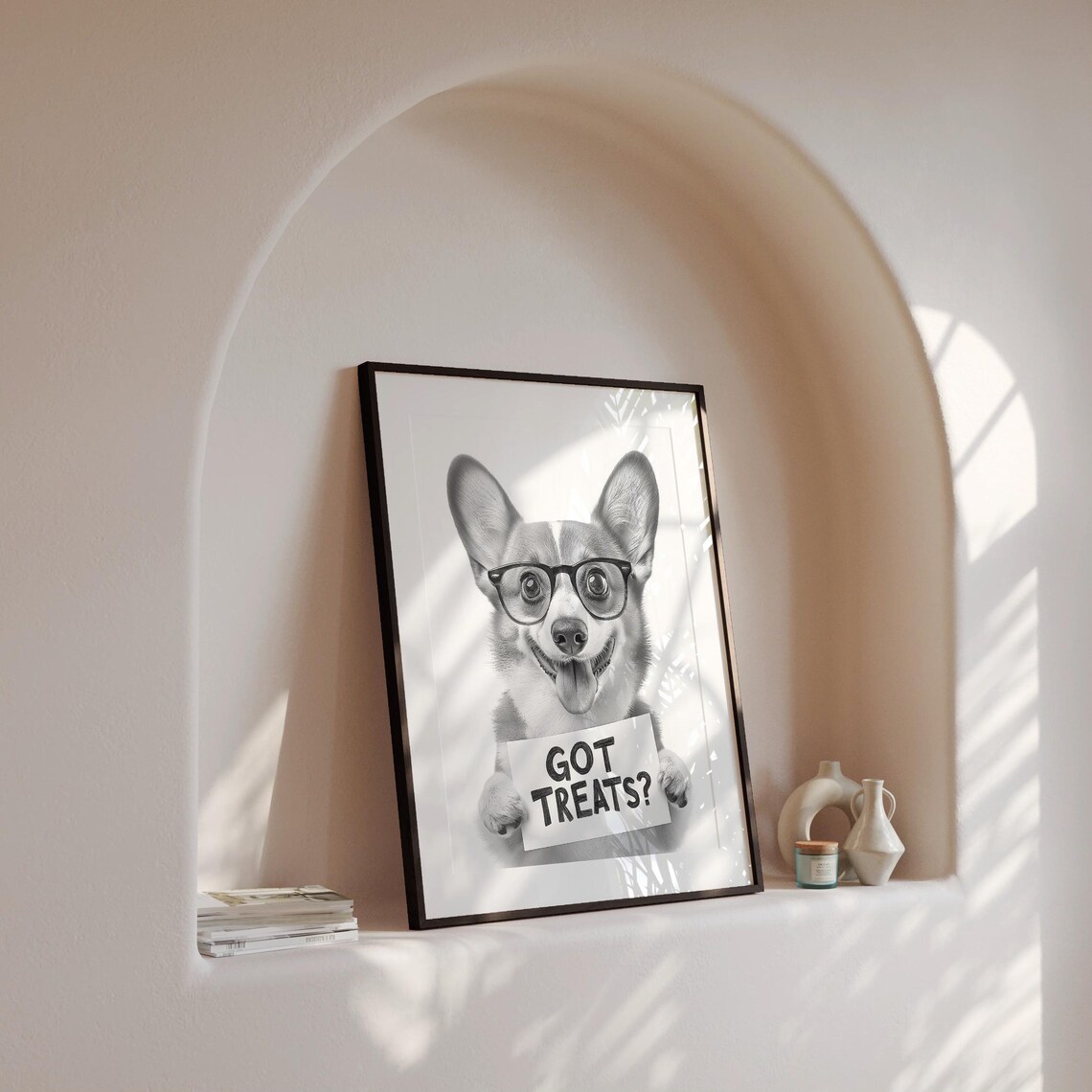 Corgi Holding Sign Got Treats Funny Dog Poster - Image 4