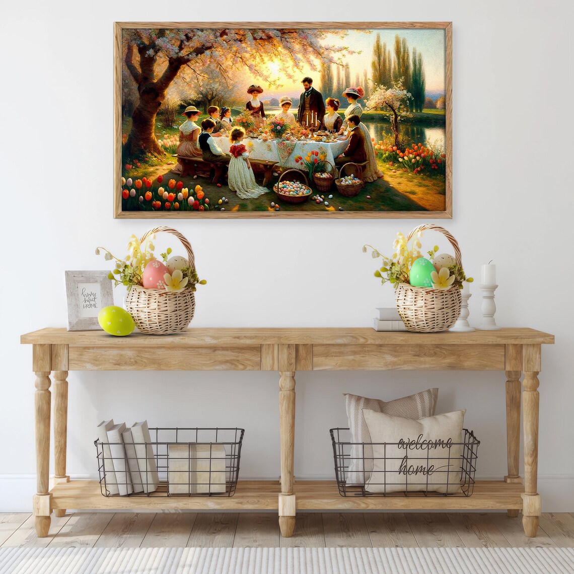 Frame Tv Art Easter Celebration Vintage Springtime Painting Impressionist Tv Artwork Blossoming Cherry Tree - Image 4