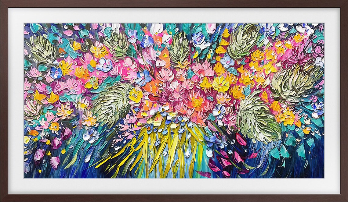 Abstract Floral Bouquet, Colorful Impressionist Art Print - Image 3
