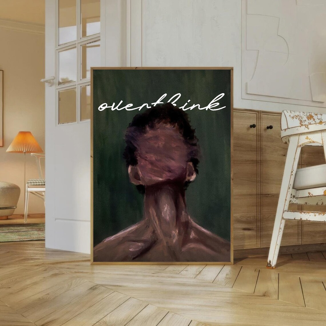 Overthinking, Unique Retro Surreal Art Print