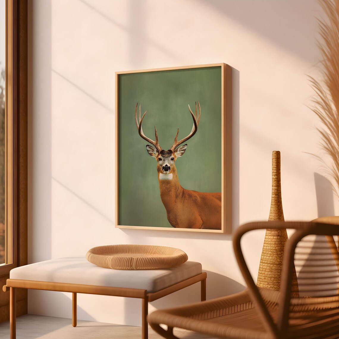 Vintage Whitetail Deer Hunting Poster, Retro Outdoors - Image 2
