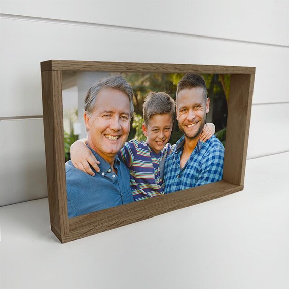 Personalized Family Photo Print Wood Frame Custom Picture Gift