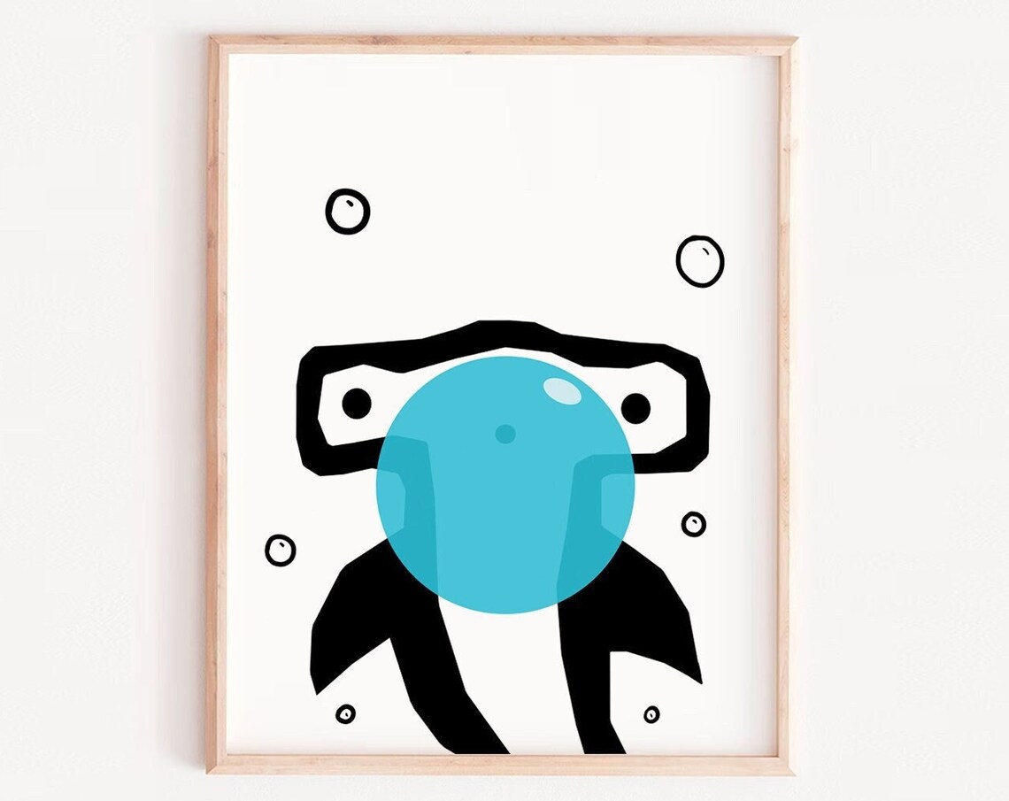 Hammer Print Poster, Boys Nursery Nautical Decor