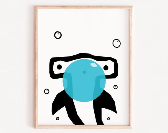 Hammer Print Poster, Boys Nursery Nautical Decor