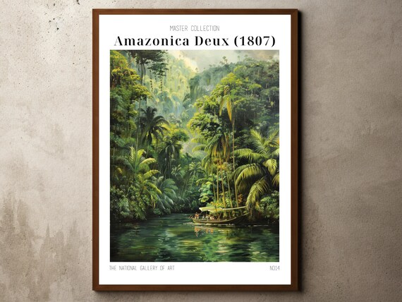 Tropical Decor Jungle Print Botanical Wall Art Nature Poster Ernst Haeckel Landscape Henri Rousseau