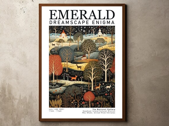 Henri Rousseau Print Poster Tropical Decor Botanical Jungle Exhibition Animals Forest Vintage Wall Art
