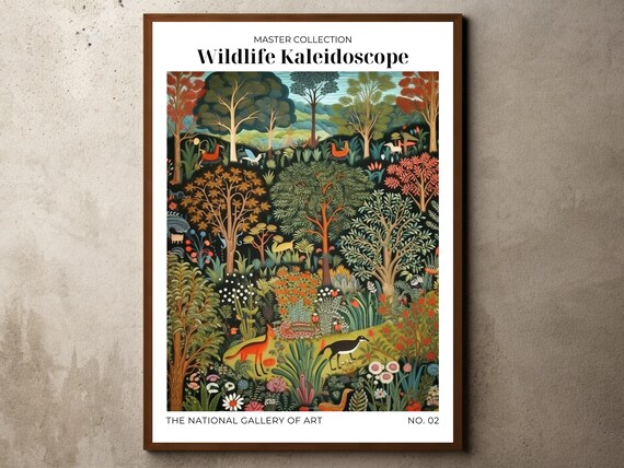 Henri Rousseau Print Poster Tropical Decor Botanical Jungle Exhibition Animals Forest Vintage Wall Art