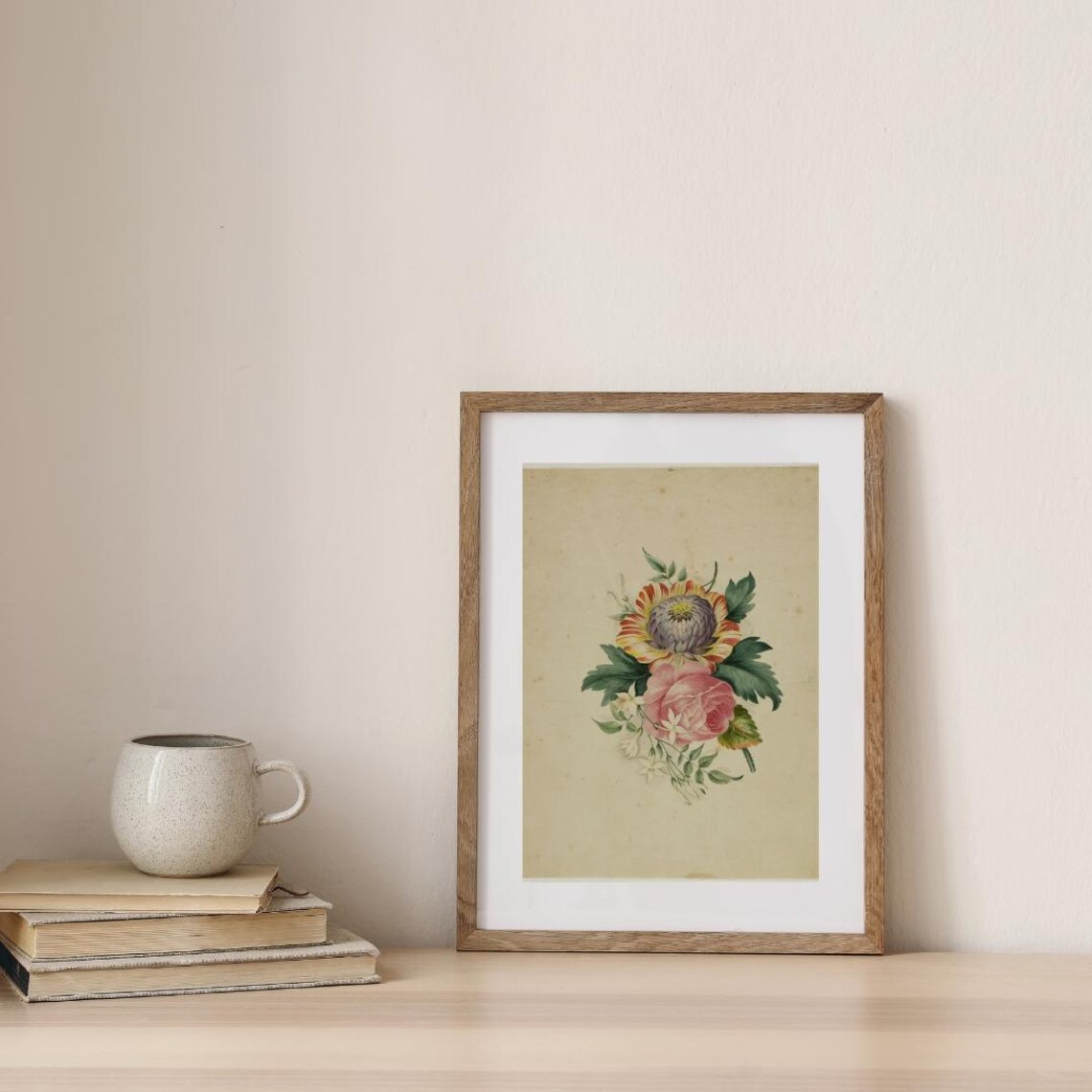 Spray Of Flowers Botanical Vintage Art Print - Image 3