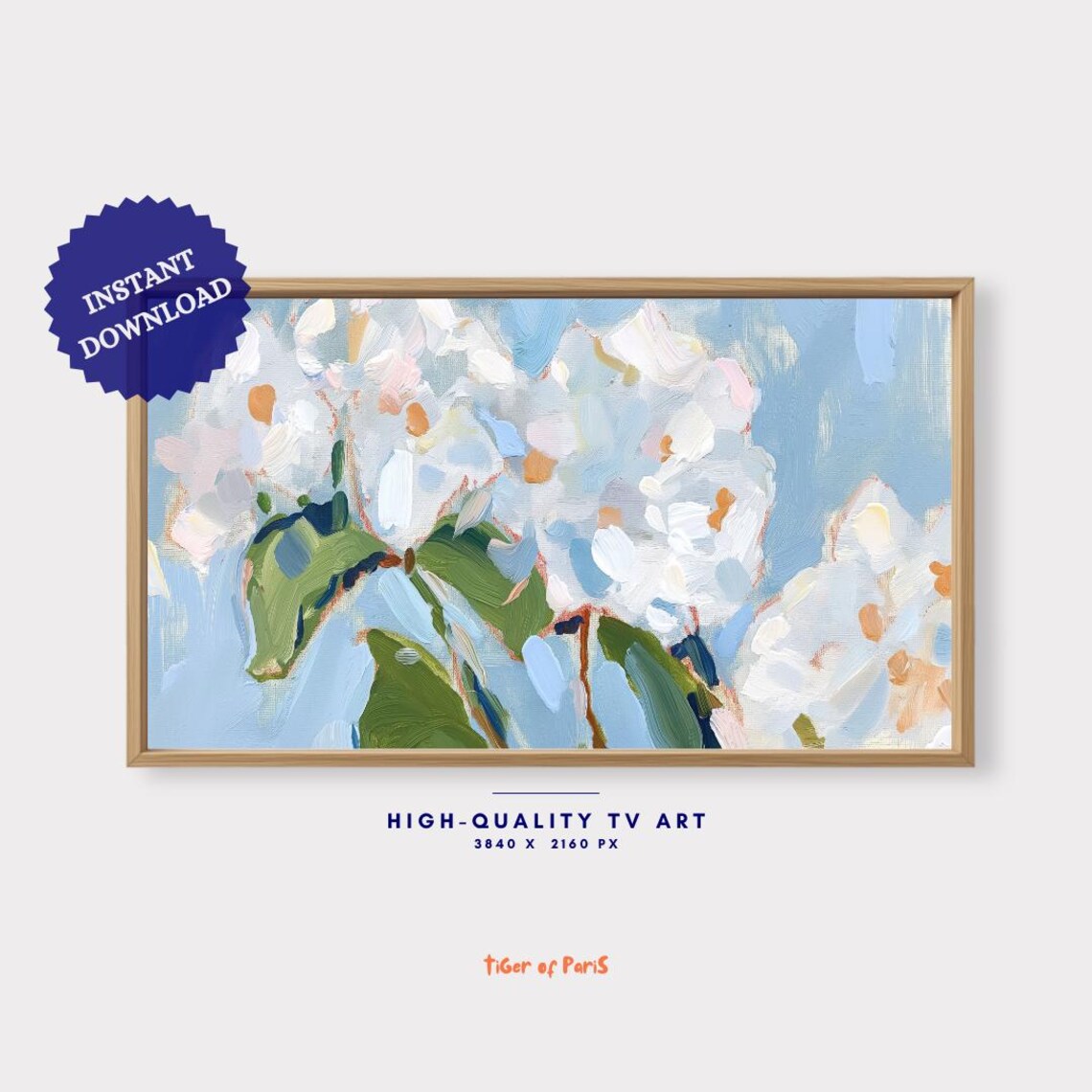 Neutral Floral Botanical Vintage Oil Painting Art Print - Image 4