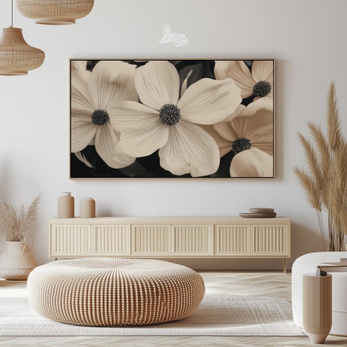 Cream Daisy Macro Floral Photography Beige Neutral Botanical Wall Art - Image 2
