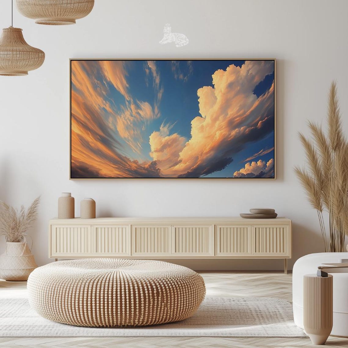 Frame Tv Art Frame Tv Art Minimalist Blue Sky Decor For Frame Tv Art Moody Abstract Tv Art - Image 2