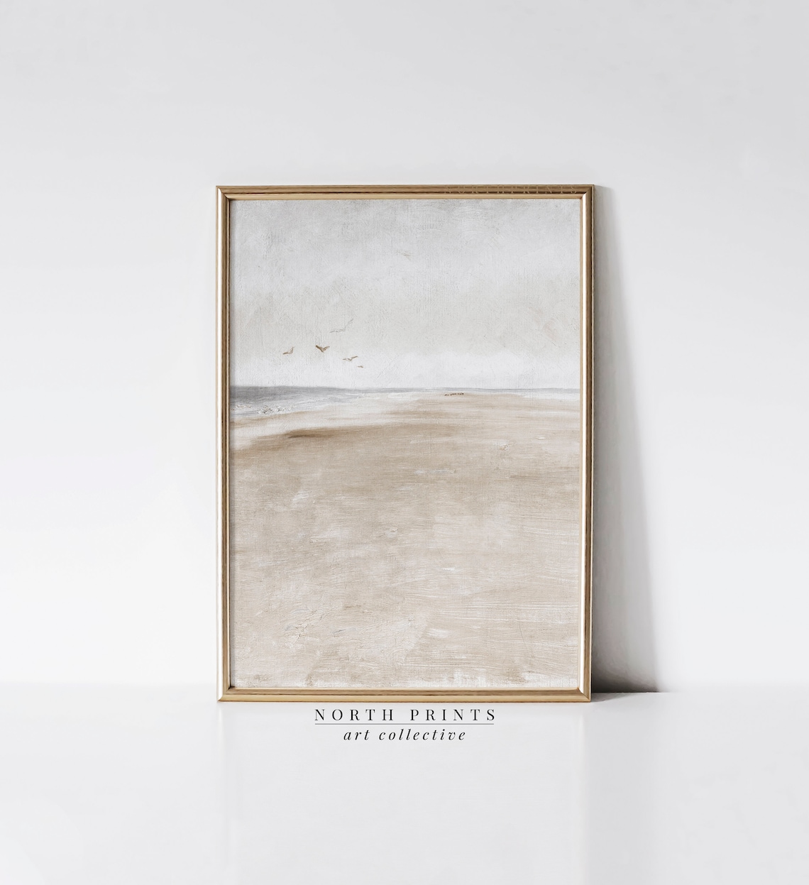 Muted Coastal Beach Neutral Coastal Art Print - Image 2