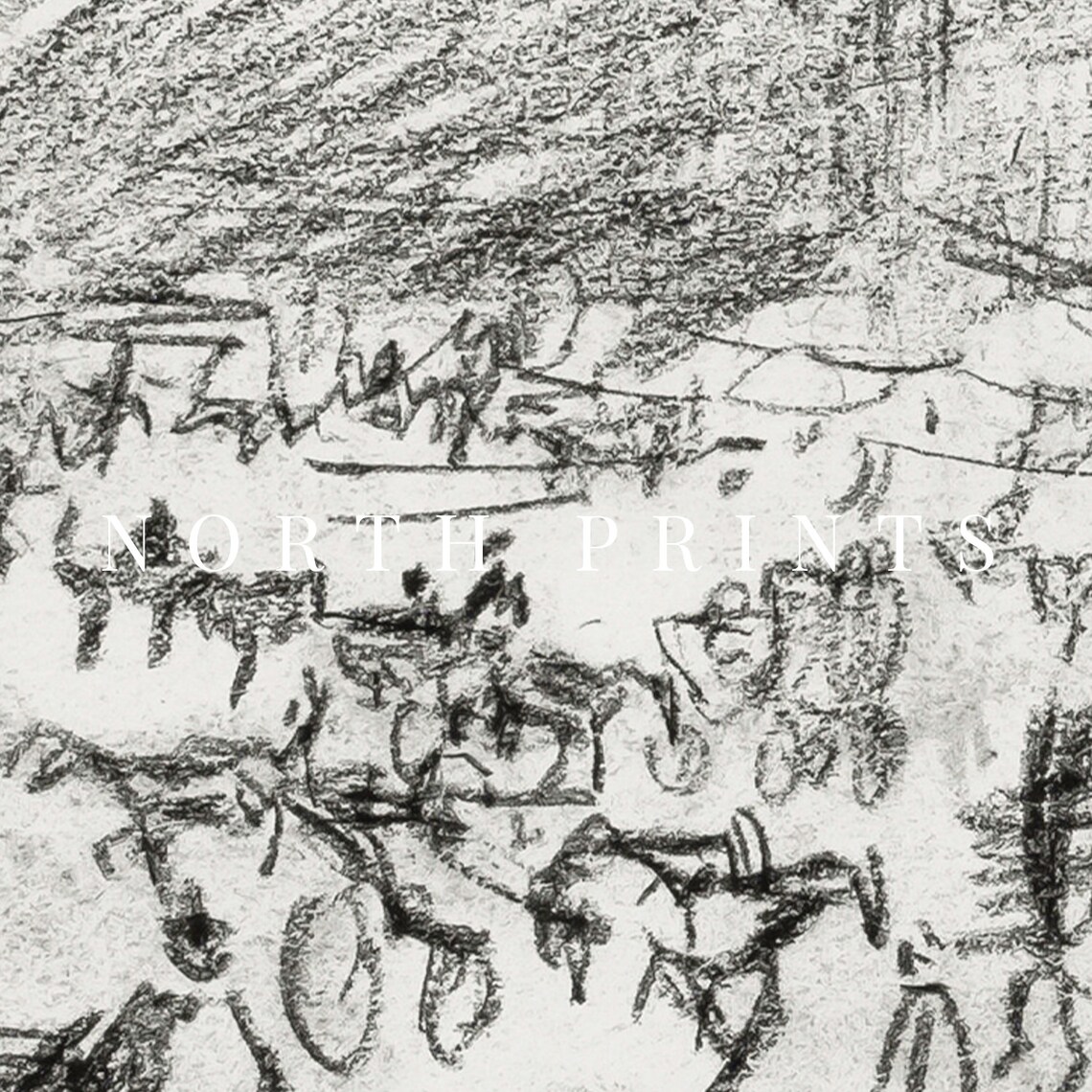 Vintage Sketch Cityscape, Minimalist Line Art - Image 2
