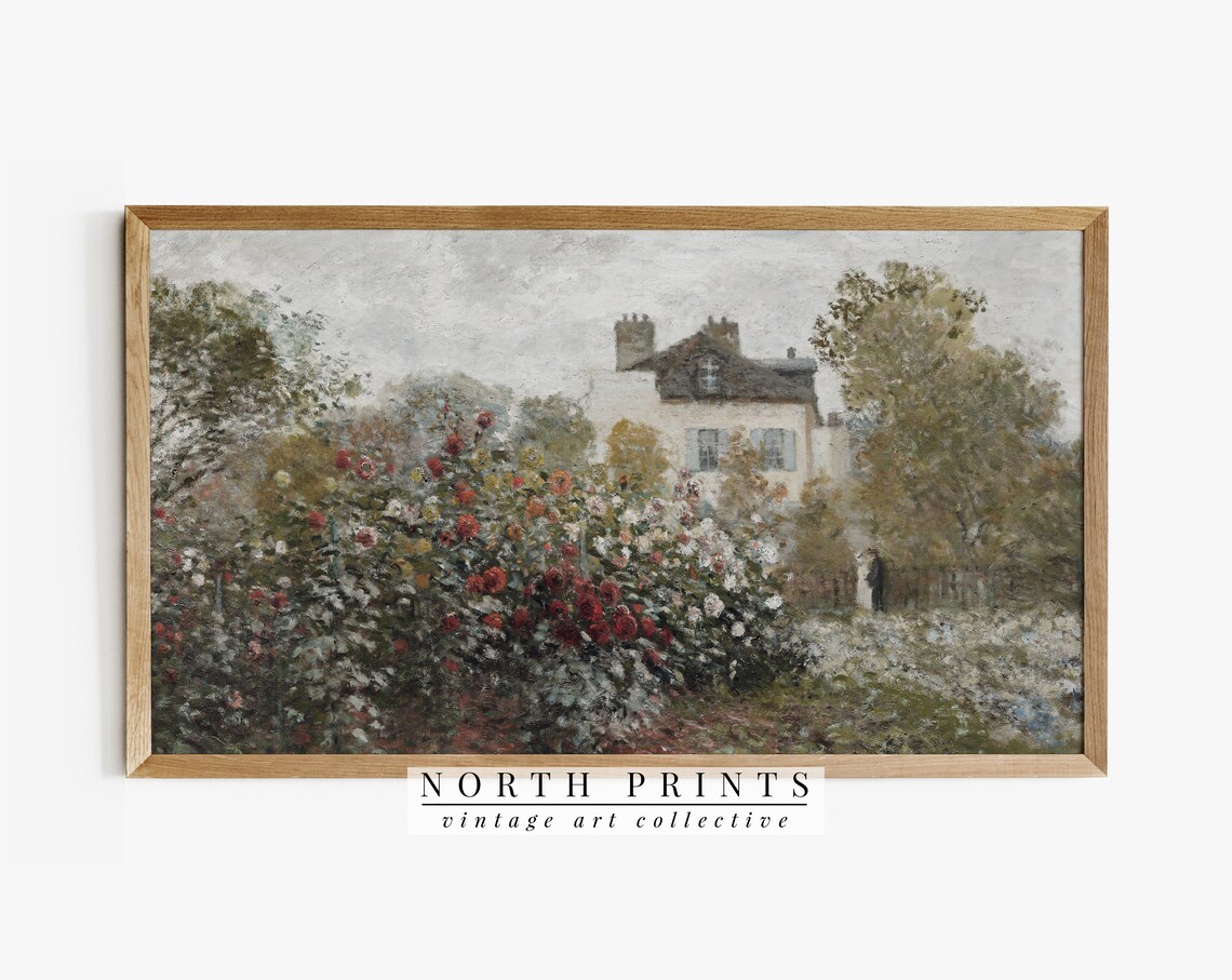 Vintage Cottage Garden Art Print, Country Artwork - Image 2