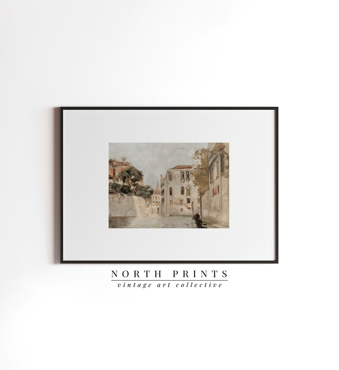 Venice Canal Vintage Neutral Italy Art Print - Image 3