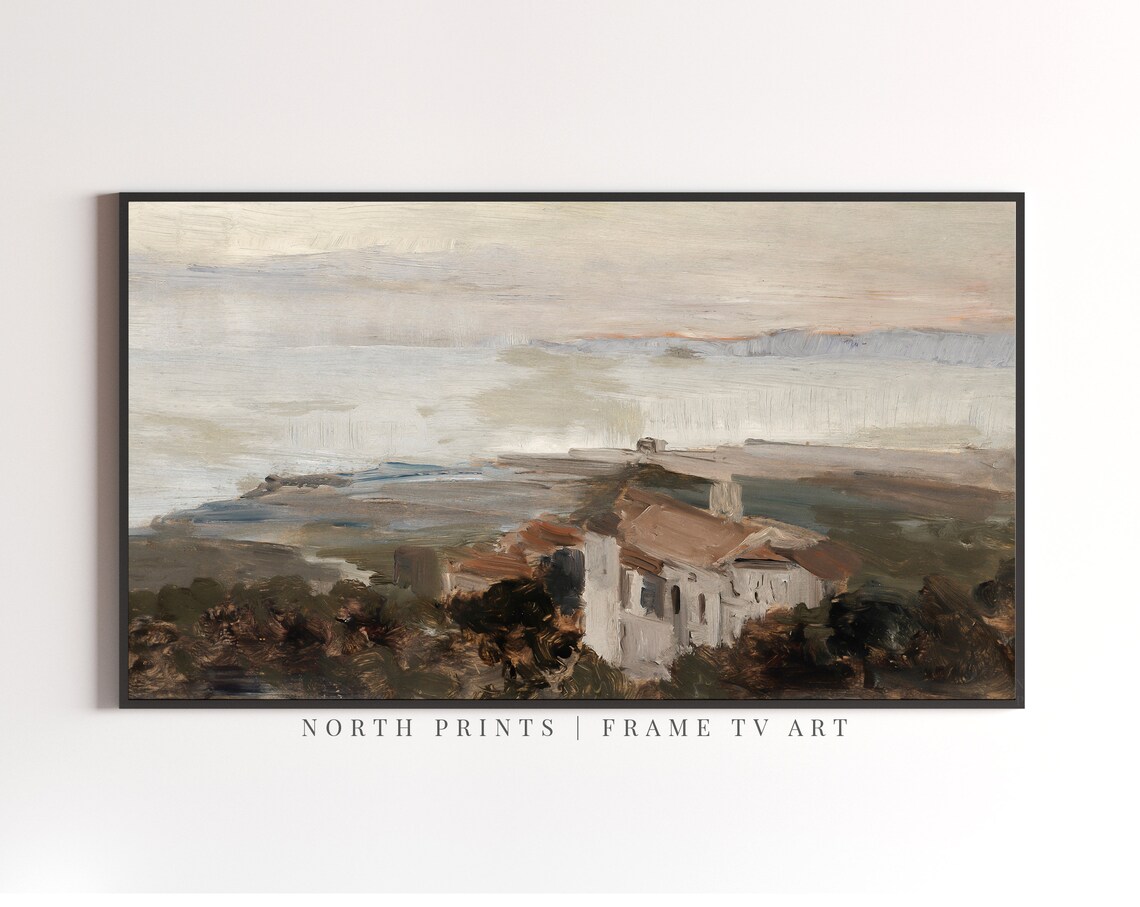 Vintage European Coastal Landscape Art Print - Image 2
