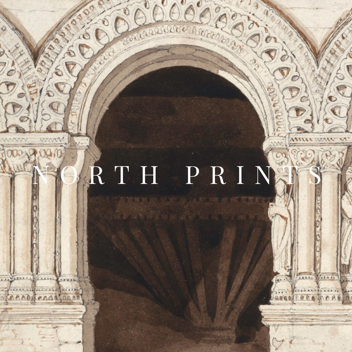 Neutral Architecture Print, Antique Greece Watercolor - Image 4