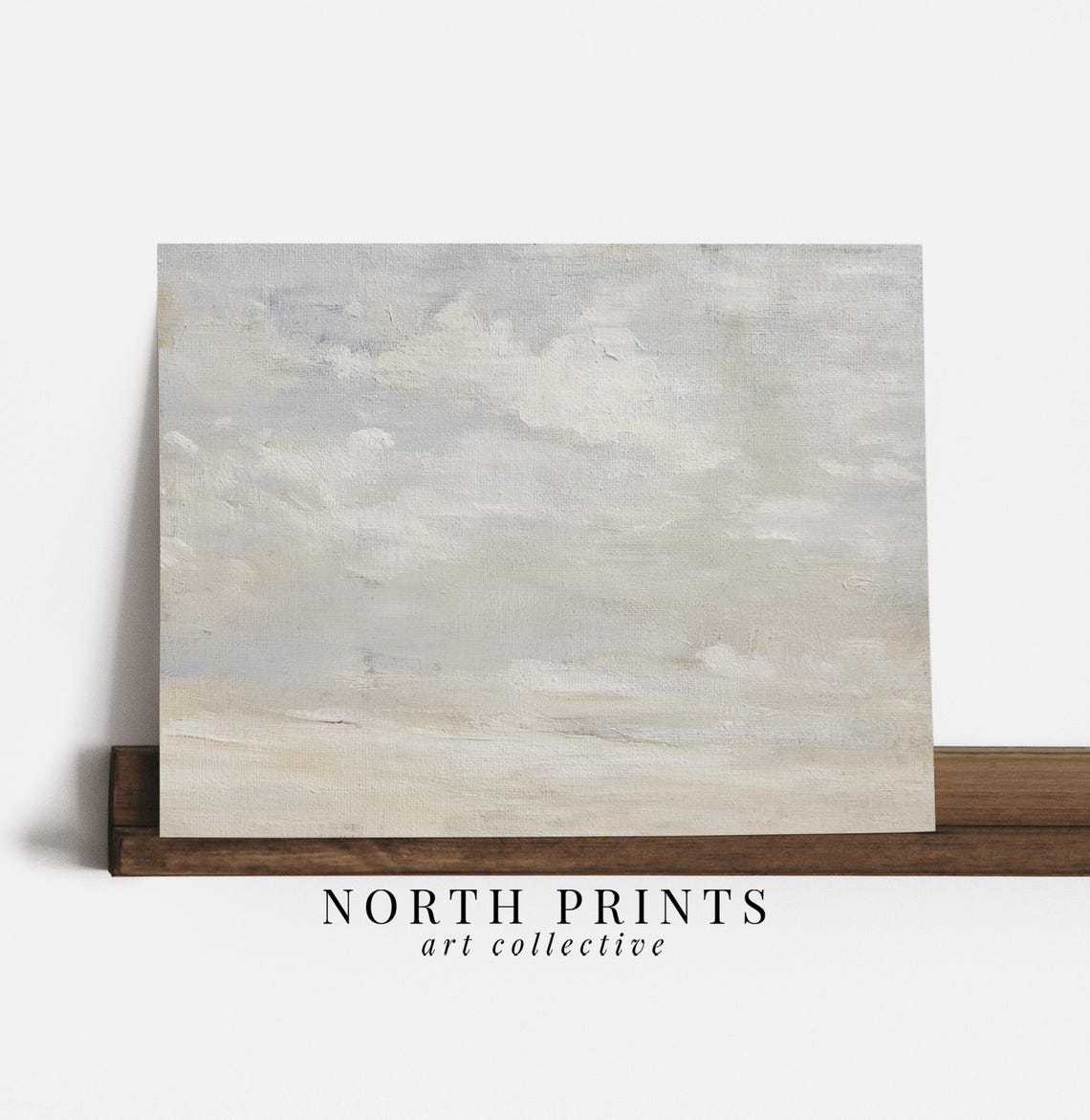 Minimalist Cloudy Landscape Abstract Neutral Calm Gray Haze Poster