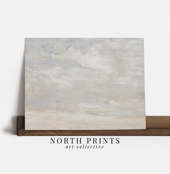 Muted Abstract Wall Art Minimalist Cloudy Landscape Decor Cloud Painting Neutral Color Palette North Prints 8 40