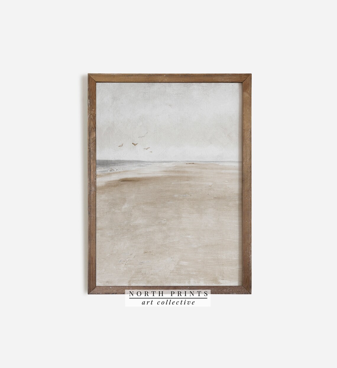 Muted Coastal Beach Neutral Coastal Art Print - Image 3