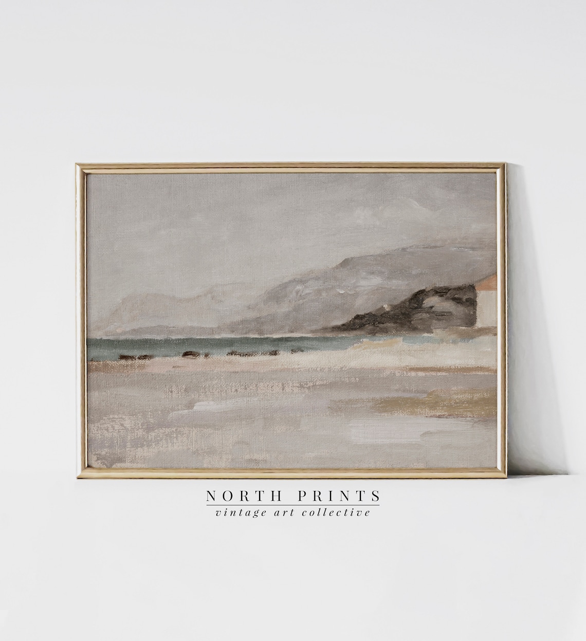 Vintage Italy Coastal Landscape Art Print