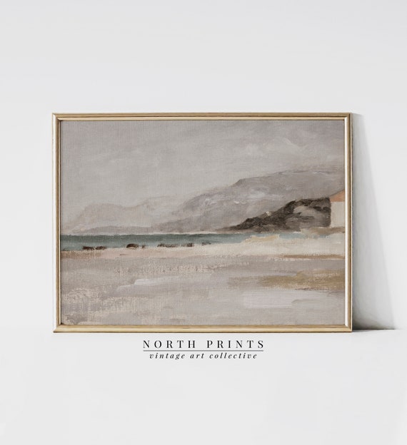 Vintage Italy Coastal Landscape Art Print