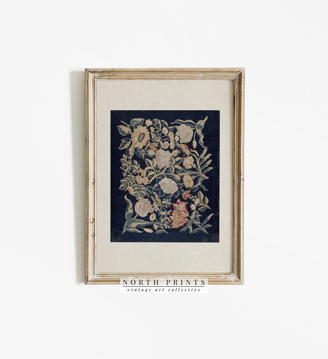 Vintage Floral Rug Pattern Art Print - Image 2