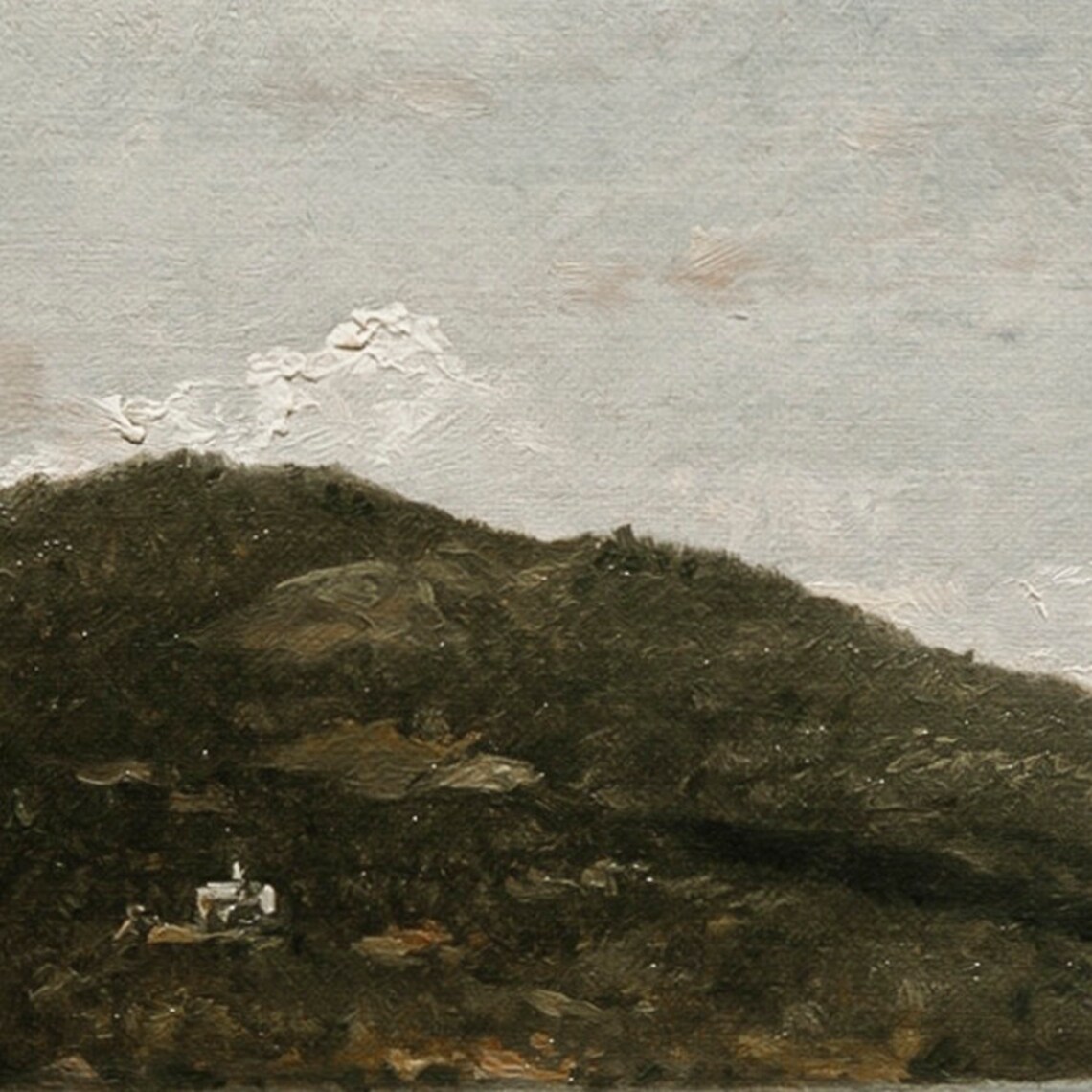 Antique Lake Painting Vintage Print, Rustic Decor - Image 2