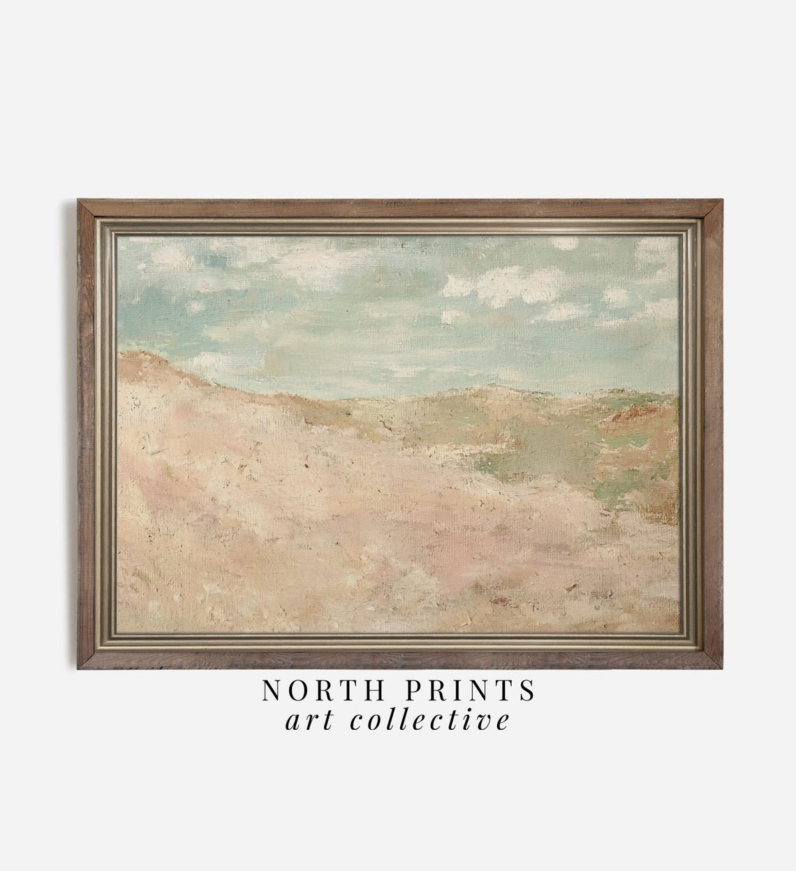 Muted Pastel Sand Dunes Abstract Minimal Neutral Desert Sky Poster - Image 2