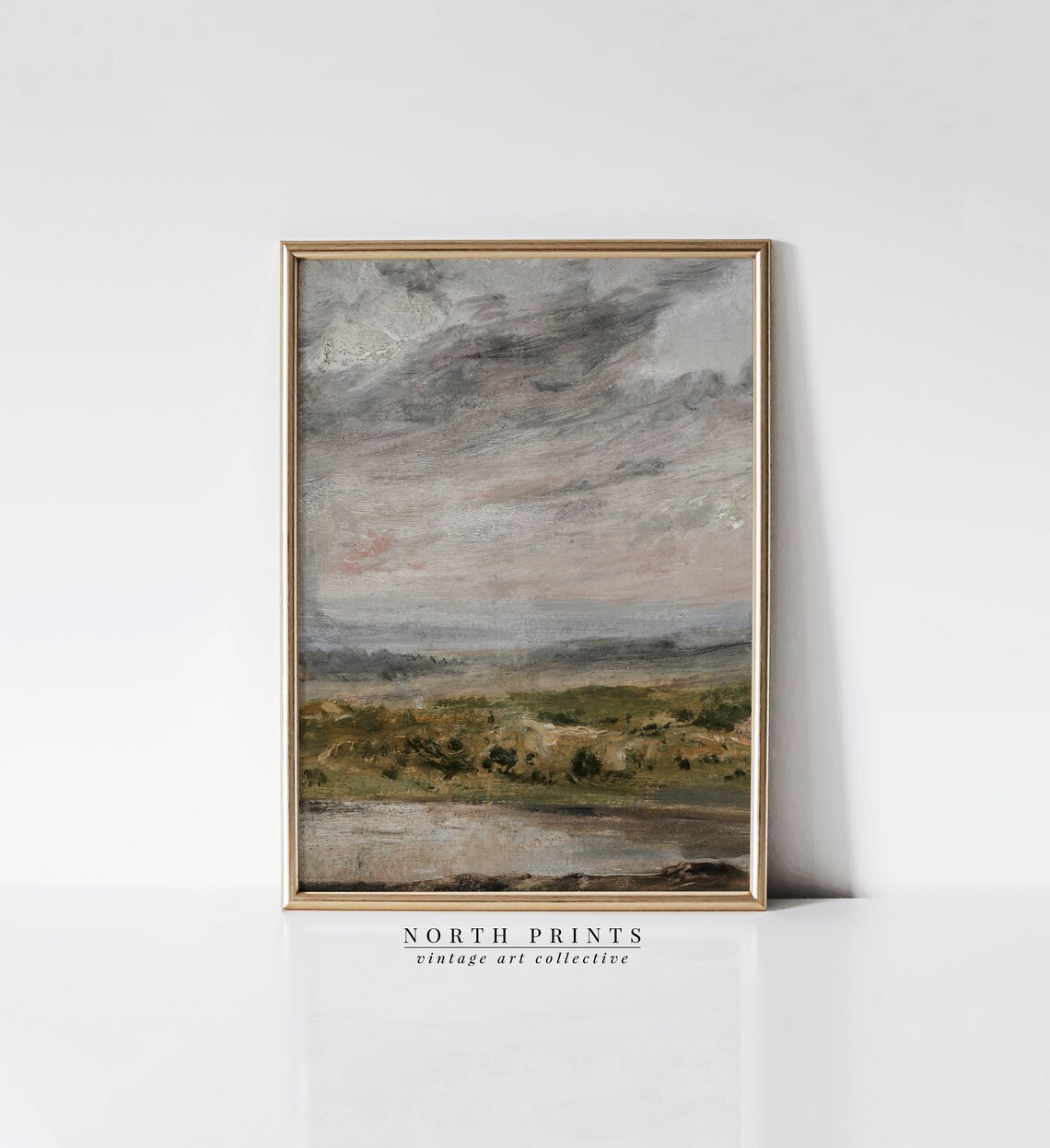Moody Countryside Kitchen Shelf Decor Poster