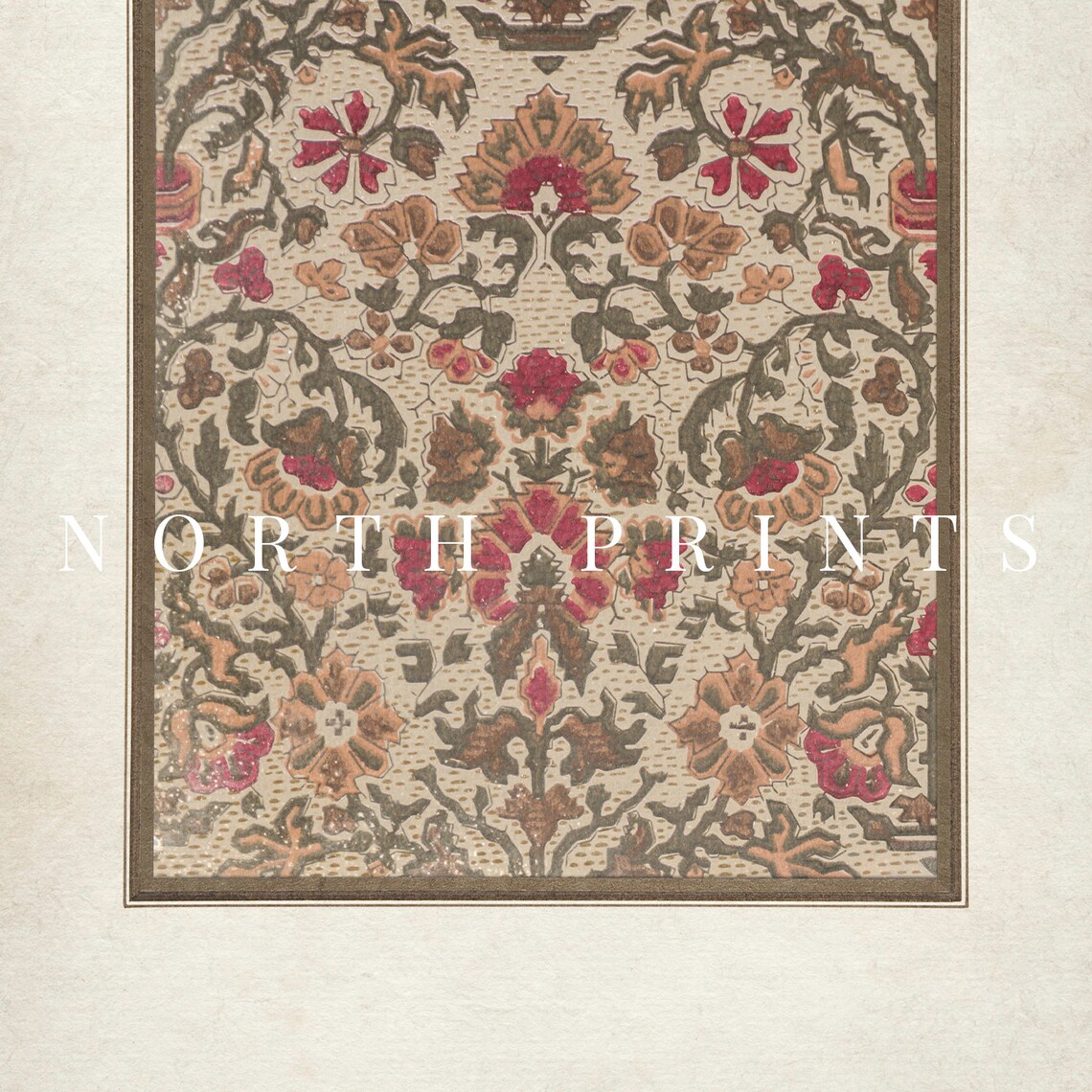 Elegant Pattern Tapestry Vintage Textile Art Print - Image 2