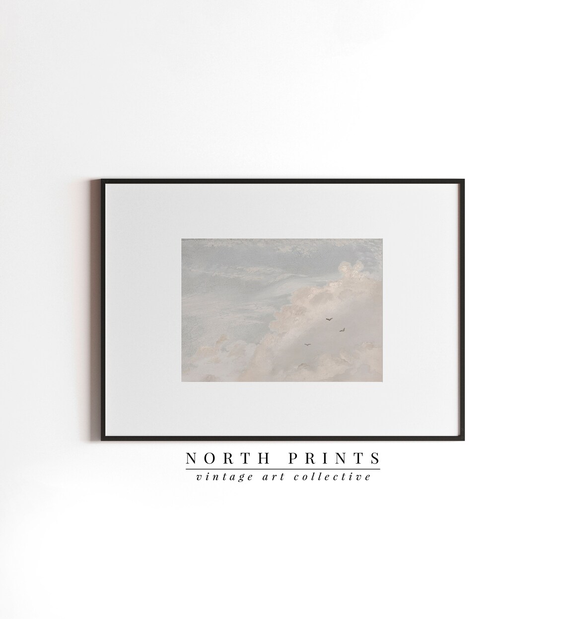 Soft Blue Cloud Painting, Farmhouse Nursery Wall Art Print - Image 2