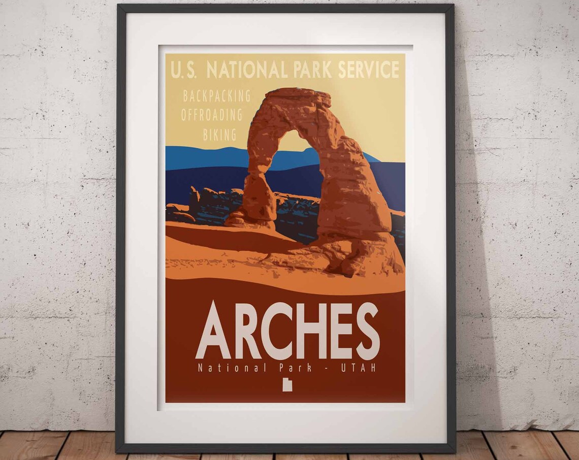 Arches National Park Vintage Poster Print