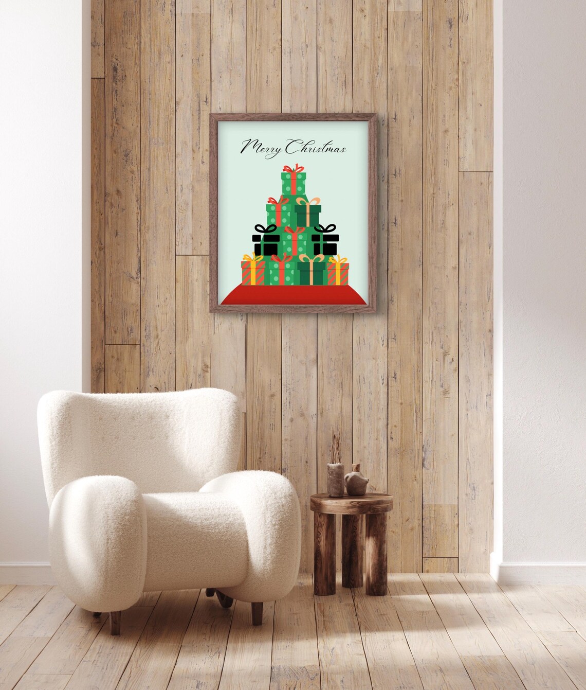 Abstract Christmas Tree, Holiday Wall Art Print - Image 2