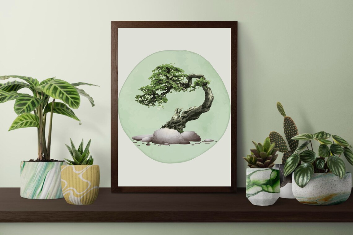 Personalized Bonsai Japanese Zen Decor, Gift Idea - Image 3