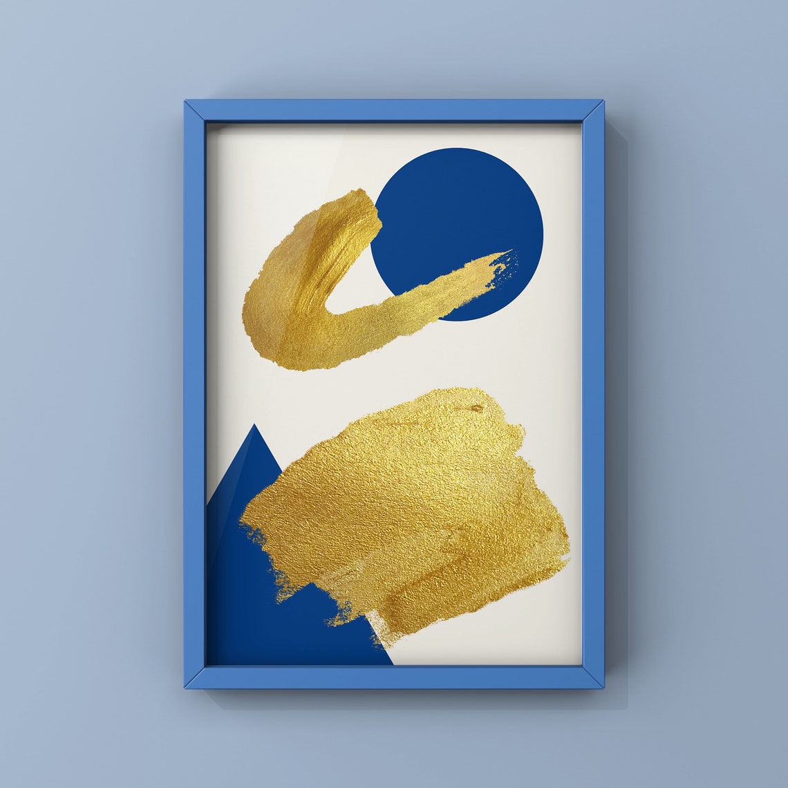 Geometric Abstract, Golden Print - Image 3