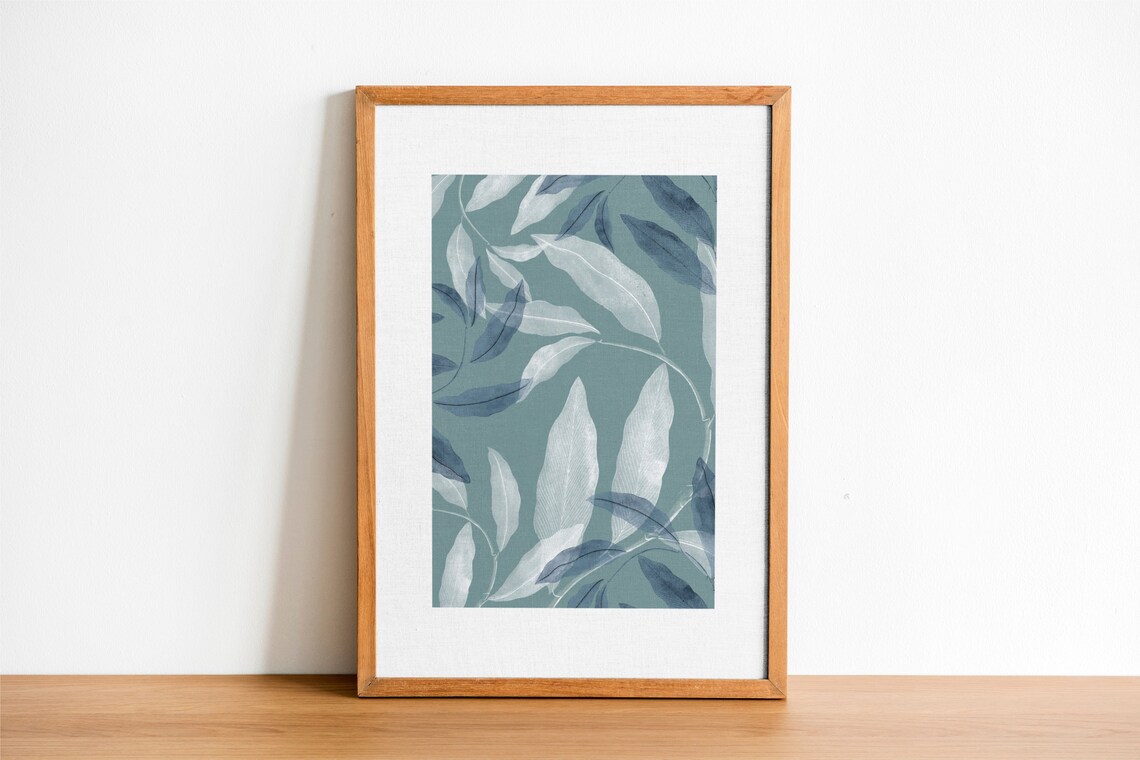 Botanical Abstract Art Print, Green Home Decor - Image 3