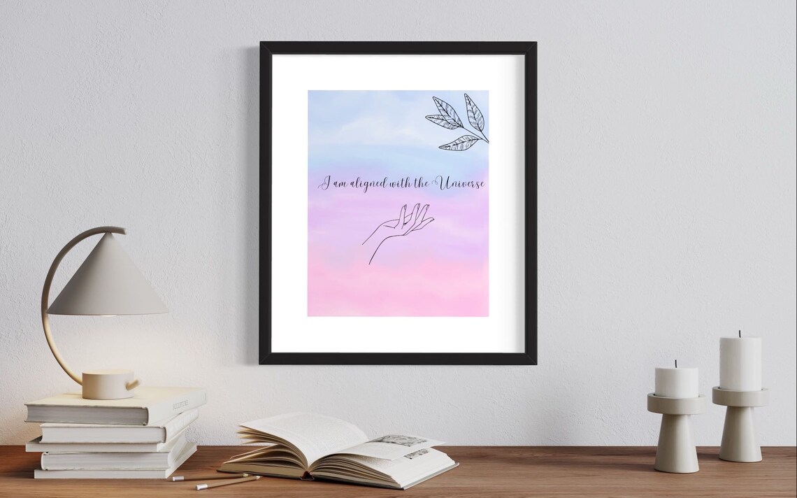 Positive Affirmations Universe Alignment Watercolor - Image 2