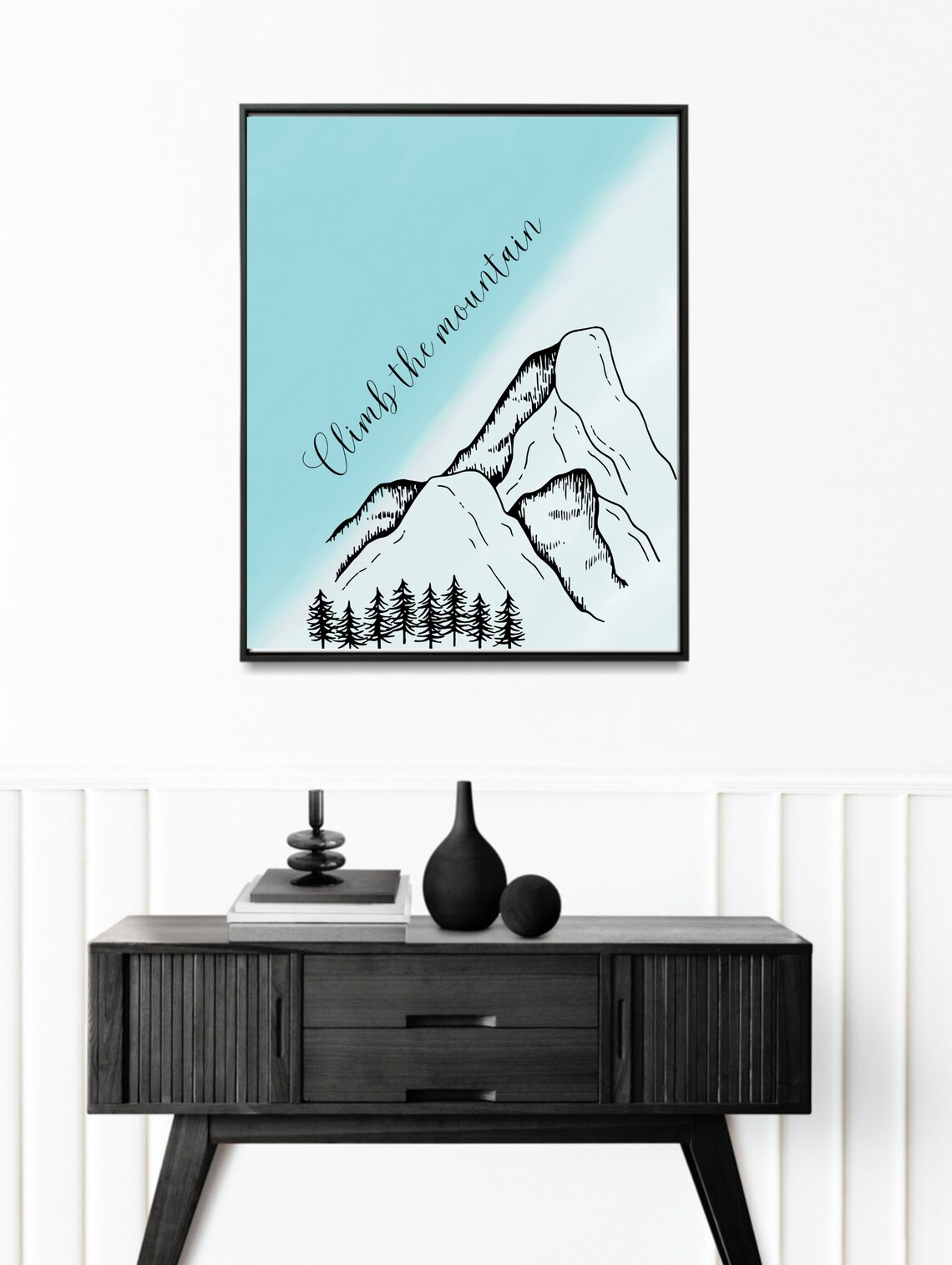 Positive Affirmations Climb The Mountain Motivational Office Decor - Image 2