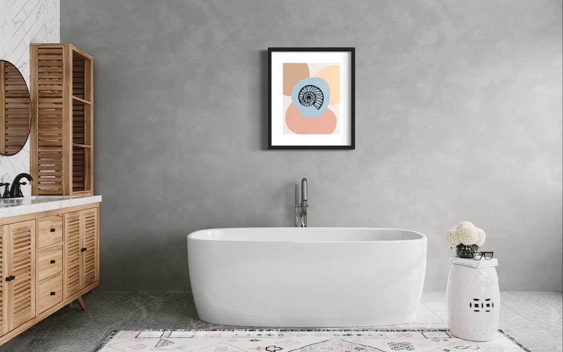 Boho Shell Abstract Bathroom Decor - Image 2