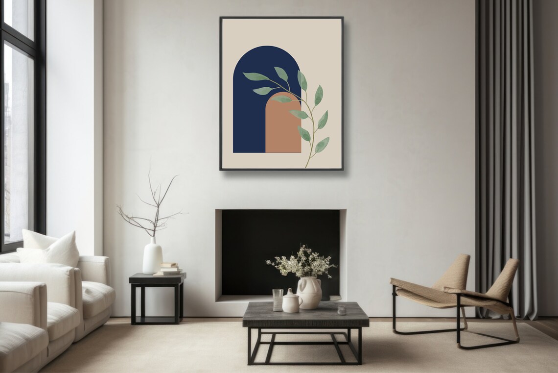 Mid Century Modern Boho Botanical Art Print - Image 3