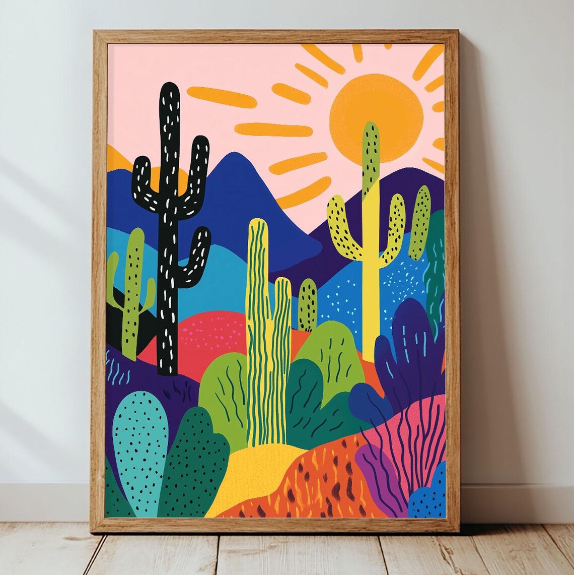Colors In The Desert, Modern Abstract Art Print